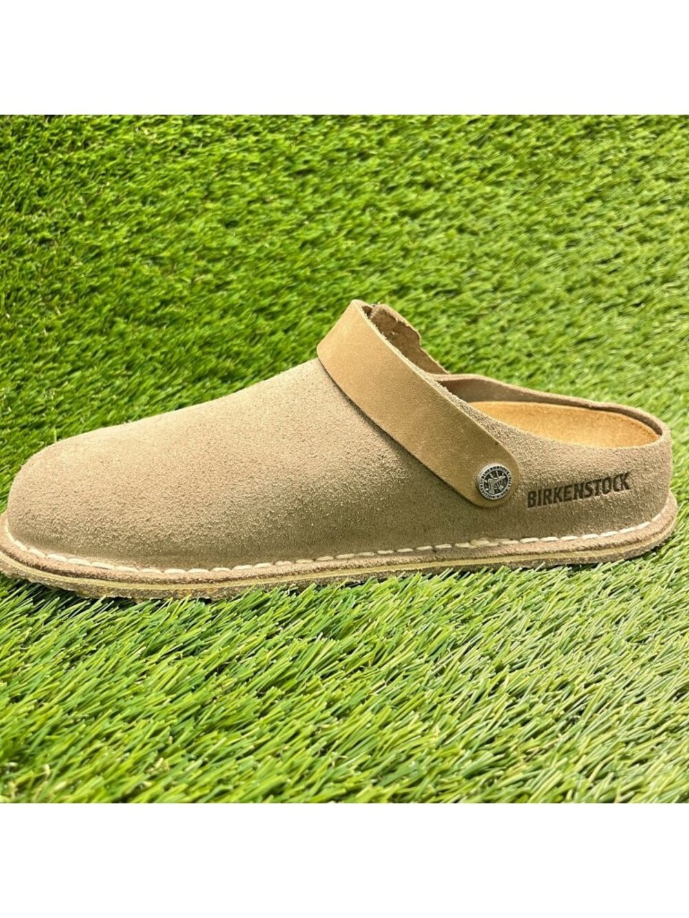 Birkenstock Lutry Premium Suede Womens Size 6 Gray Taupe Slip On Clog Sandals - Picture 2 of 10